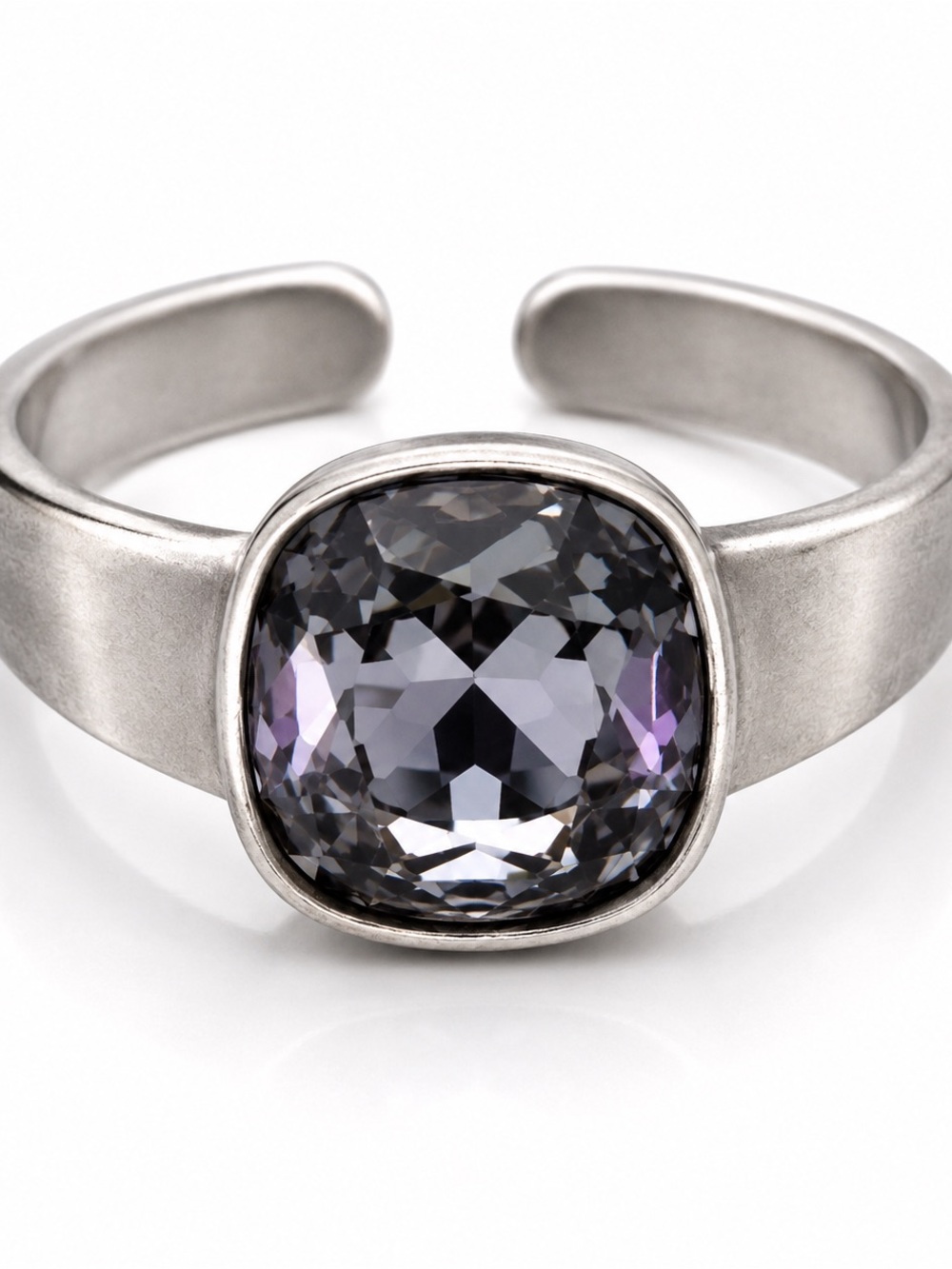 Swarovski Crystal Cocktail Ring | Adjustable  Statement Ring | Art Deco Glam
